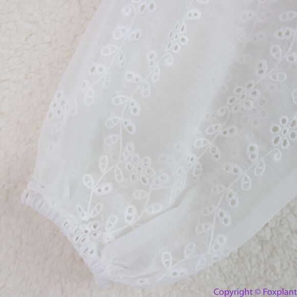 NEW White House Black Market Long-Sleeve White Eyelet Dress, S - Picture 14 of 16